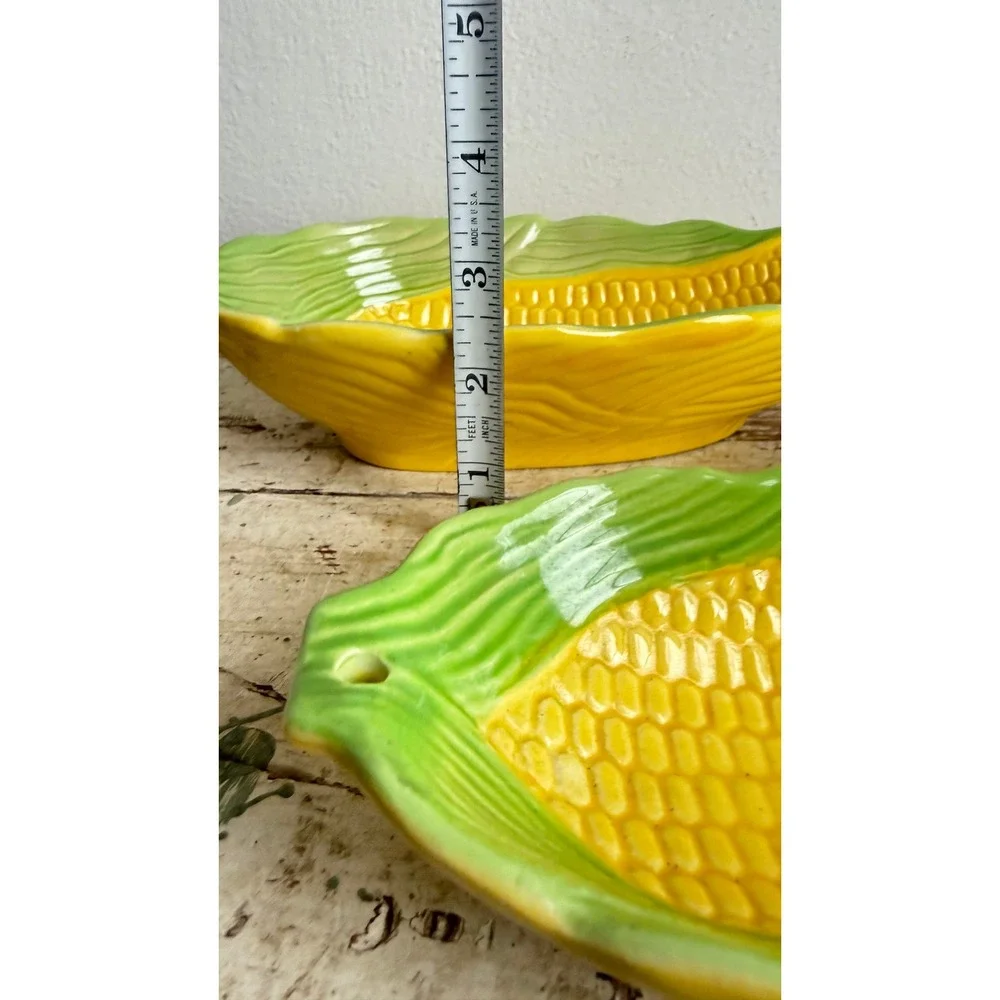 Vintage Weiss Hand Painted Corn Serving Bowls Set of 3 Brazil Yellow CSGC